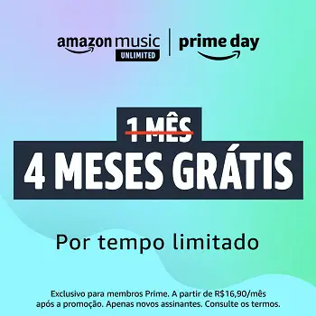 Amazon Prime Day 2021 Banner Amazon Music Unlimited 4 meses off
