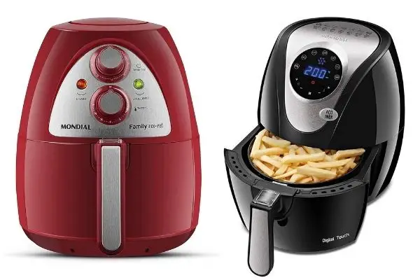 Modelos de airfryer: analógico e digital