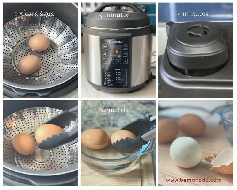 Como fazer ovos cozidos na panela de pressão elétrica
