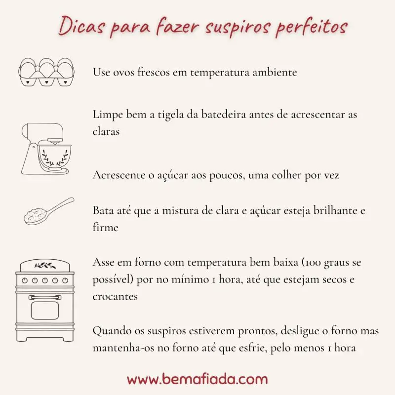 Dicas para fazer um suspiro perfeito