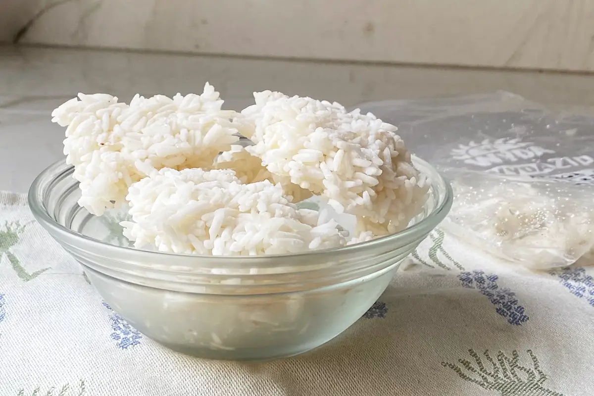 Arroz congelado para descongelar