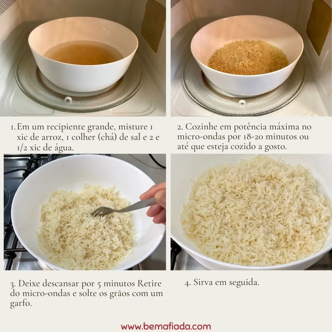 Como fazer arroz parboilizado no micro-ondas