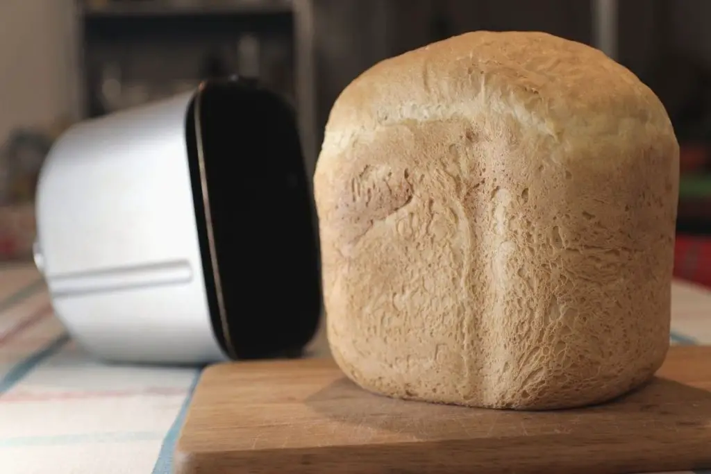 Pão feito na máquina de fazer pão