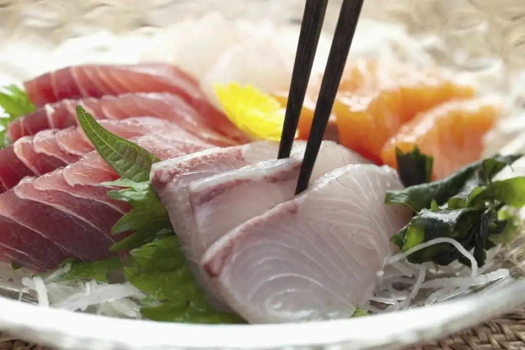 Sashimi em um prato